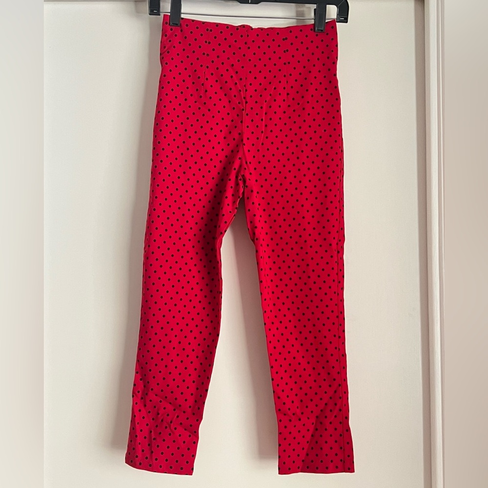 Hell Bunny Red Polka Dot High Waist Capri Pants
